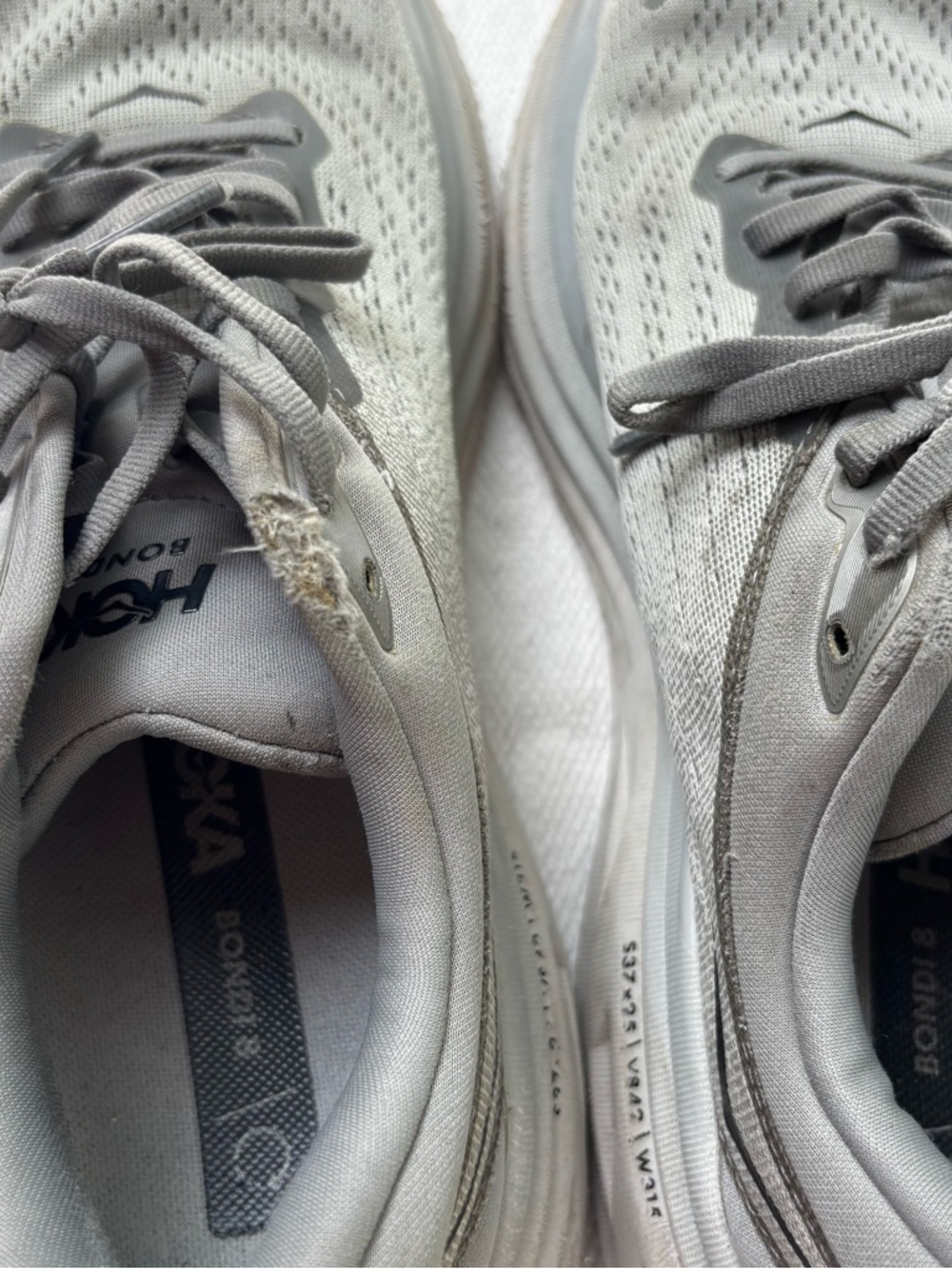HOKA One One Bondi 3 Men’s Size 8.5D Running Shoes Gray - Picture 11 of 15